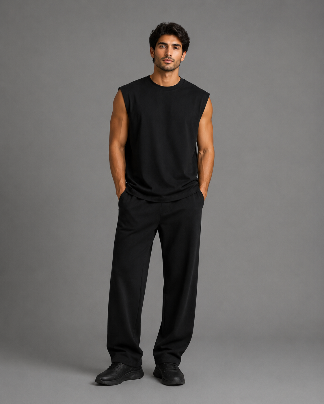 Raw Edge Cotton Tank Top