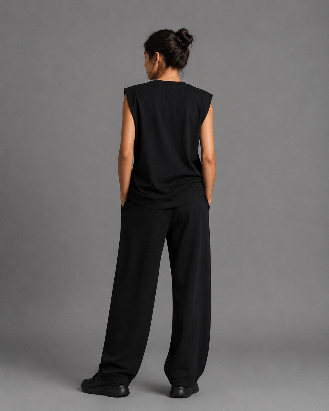 Raw Edge Cotton Tank Top