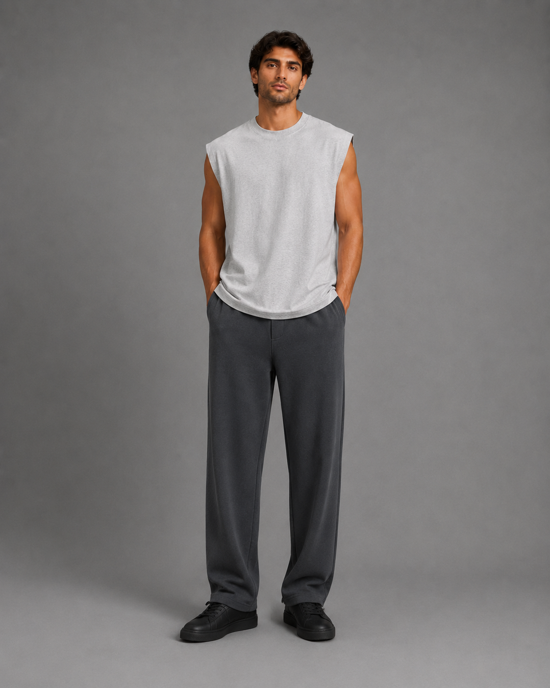 Raw Edge Cotton Tank Top