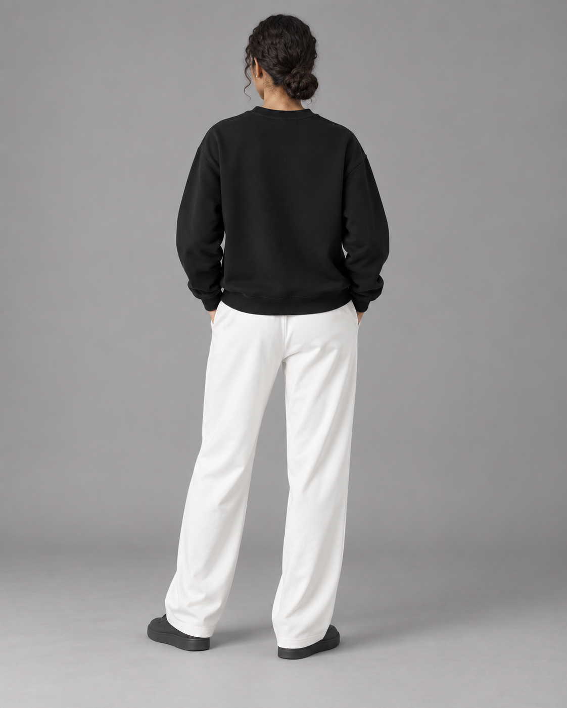 Oversized Crewneck Taped Sweatshirt