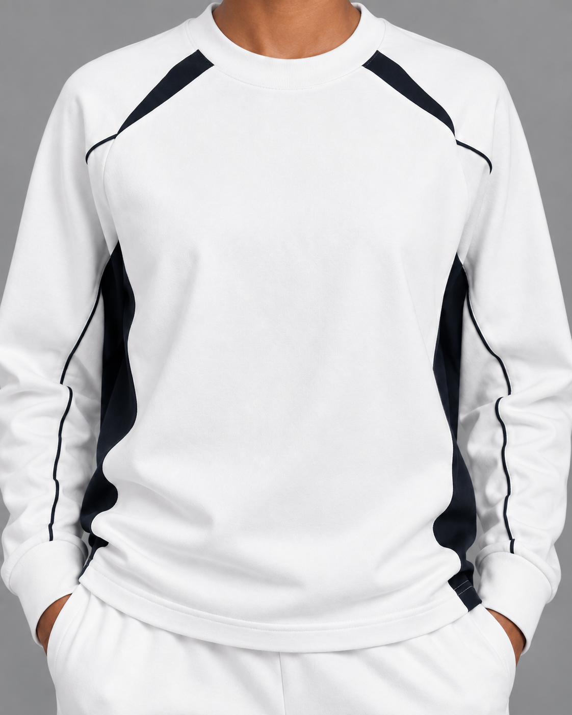 Contrast Panel Raglan Sweatshirt