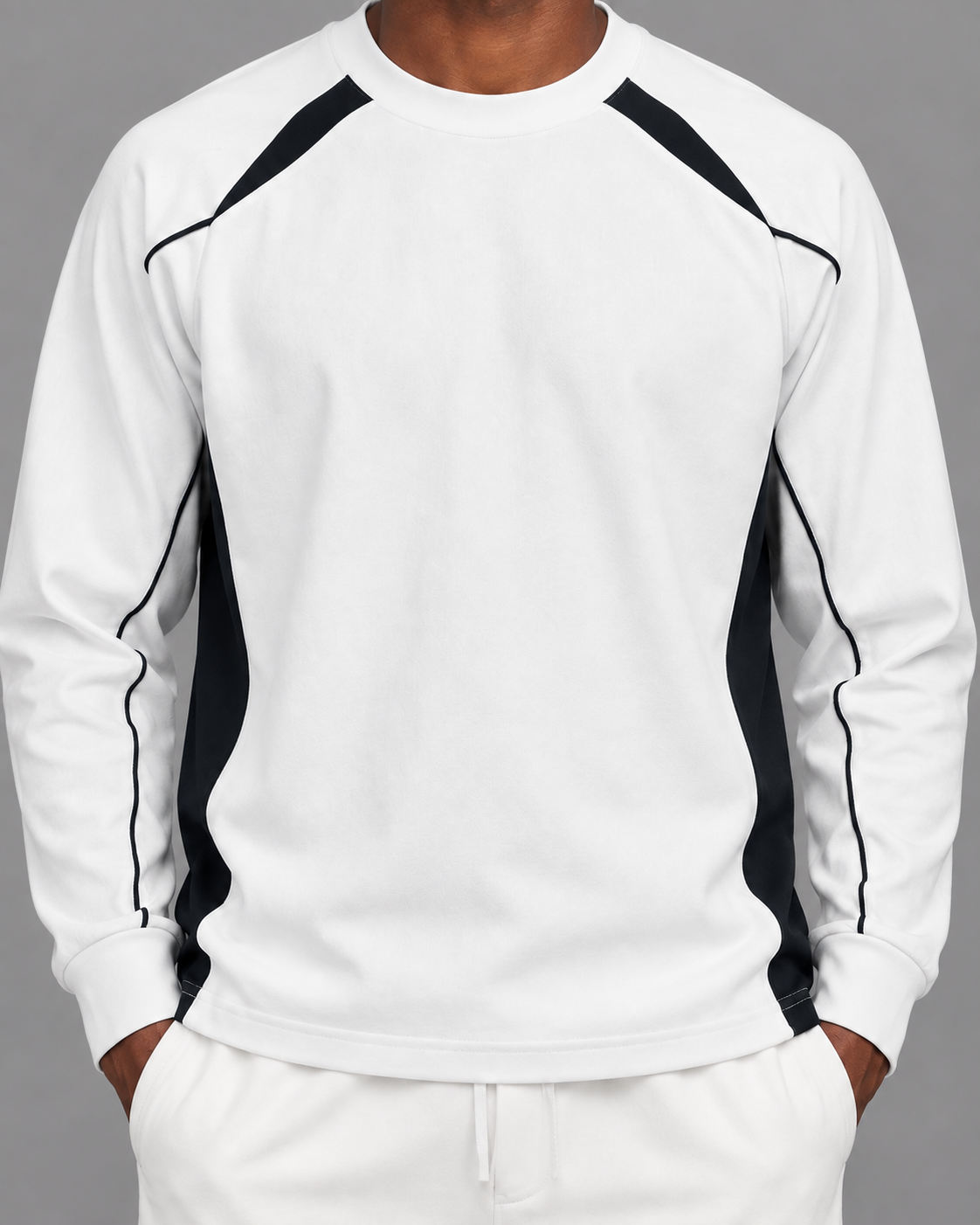 Contrast Panel Raglan Sweatshirt