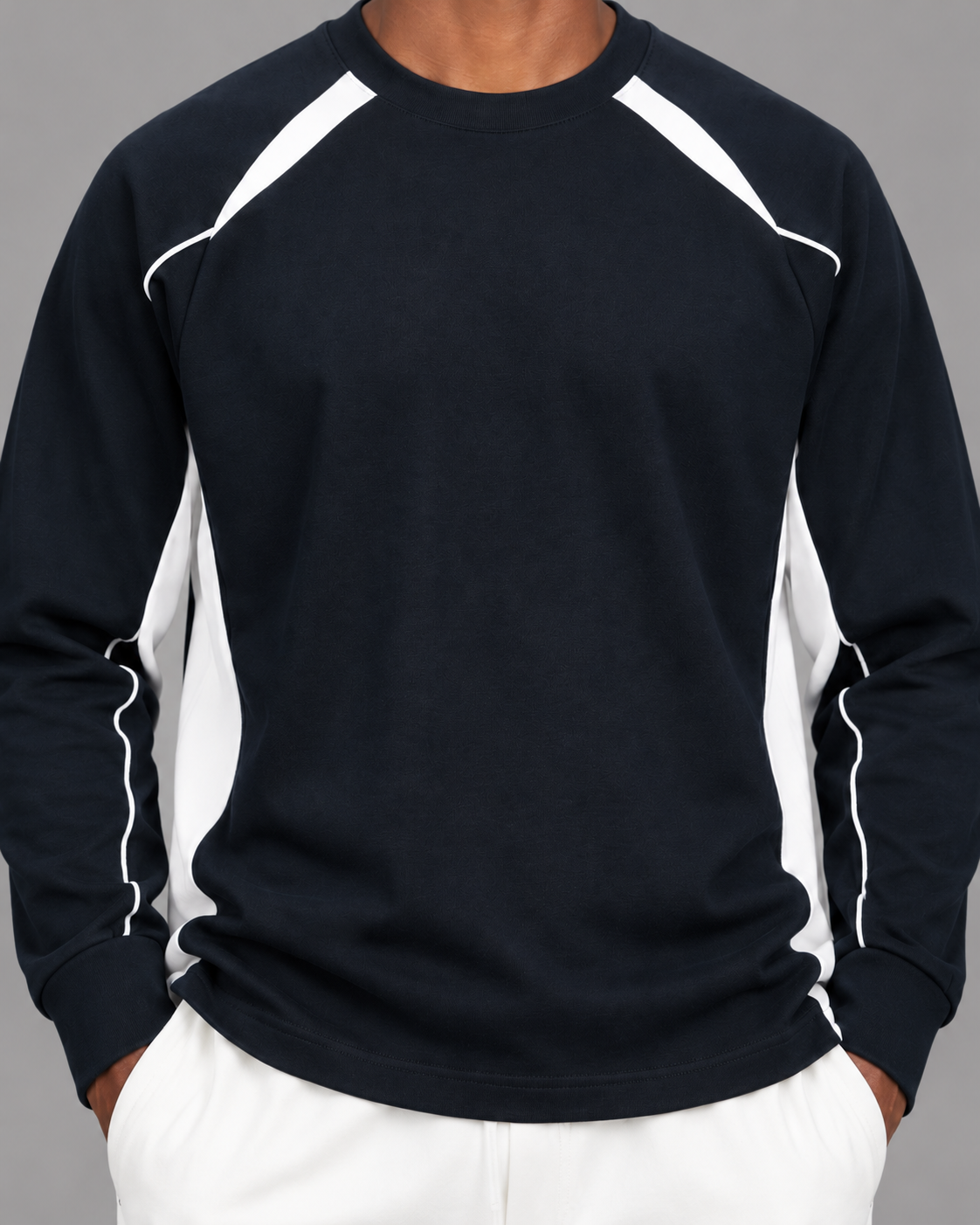 Contrast Panel Raglan Sweatshirt