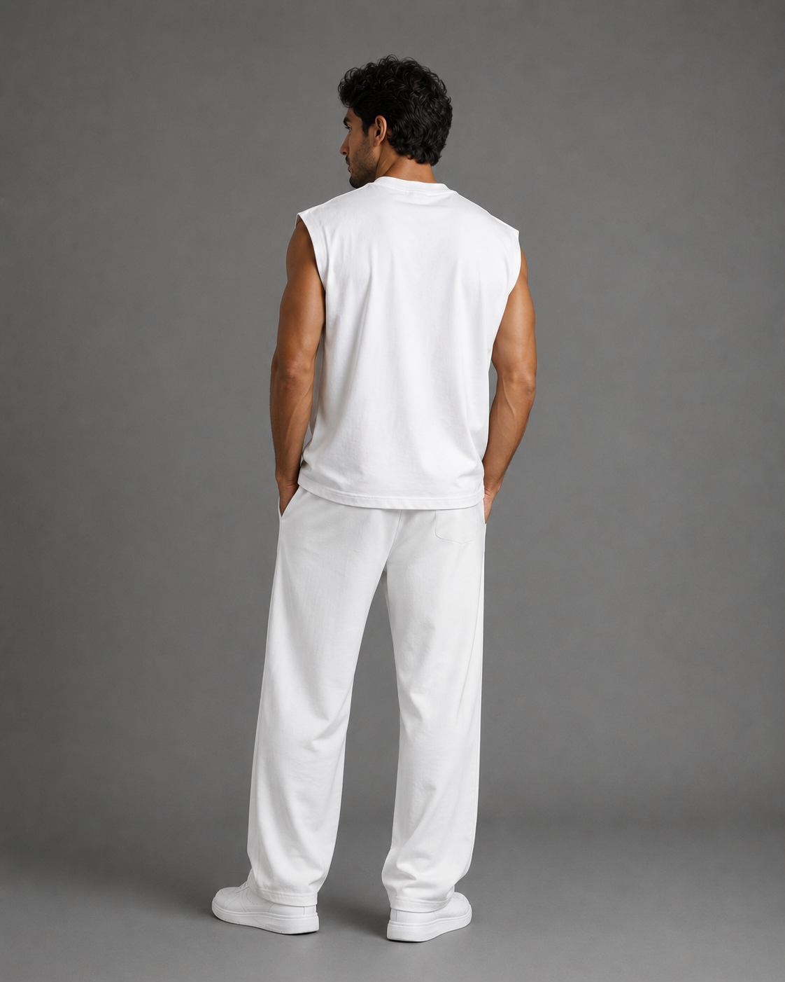 Raw Edge Cotton Tank Top