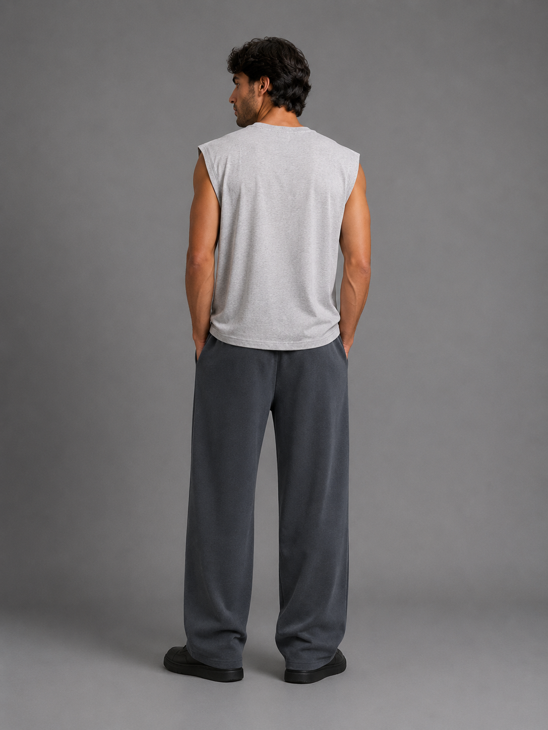 Raw Edge Cotton Tank Top