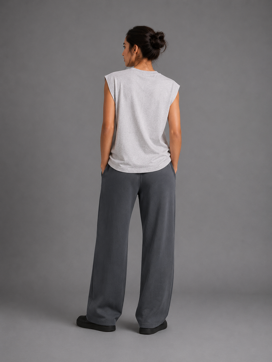 Raw Edge Cotton Tank Top