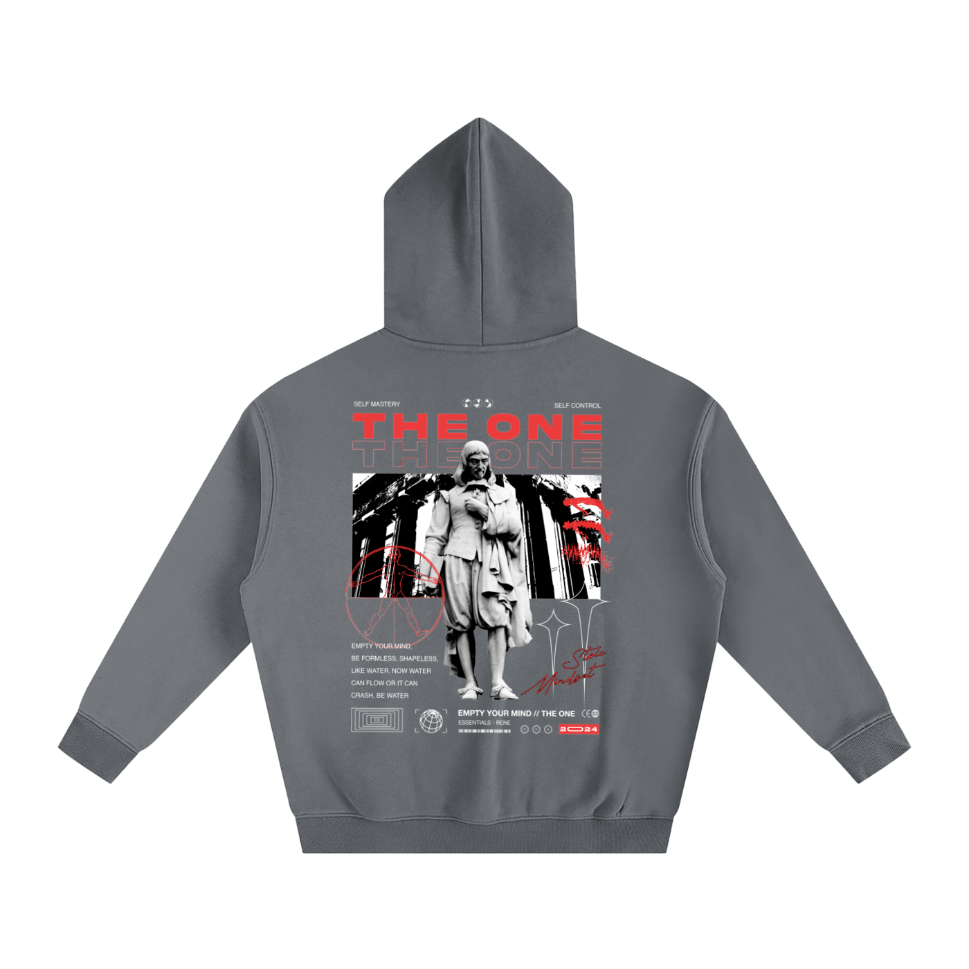 Hoodie,The One,Unisex,Men,Woman,Streetwear,Black,Gray,Oversized