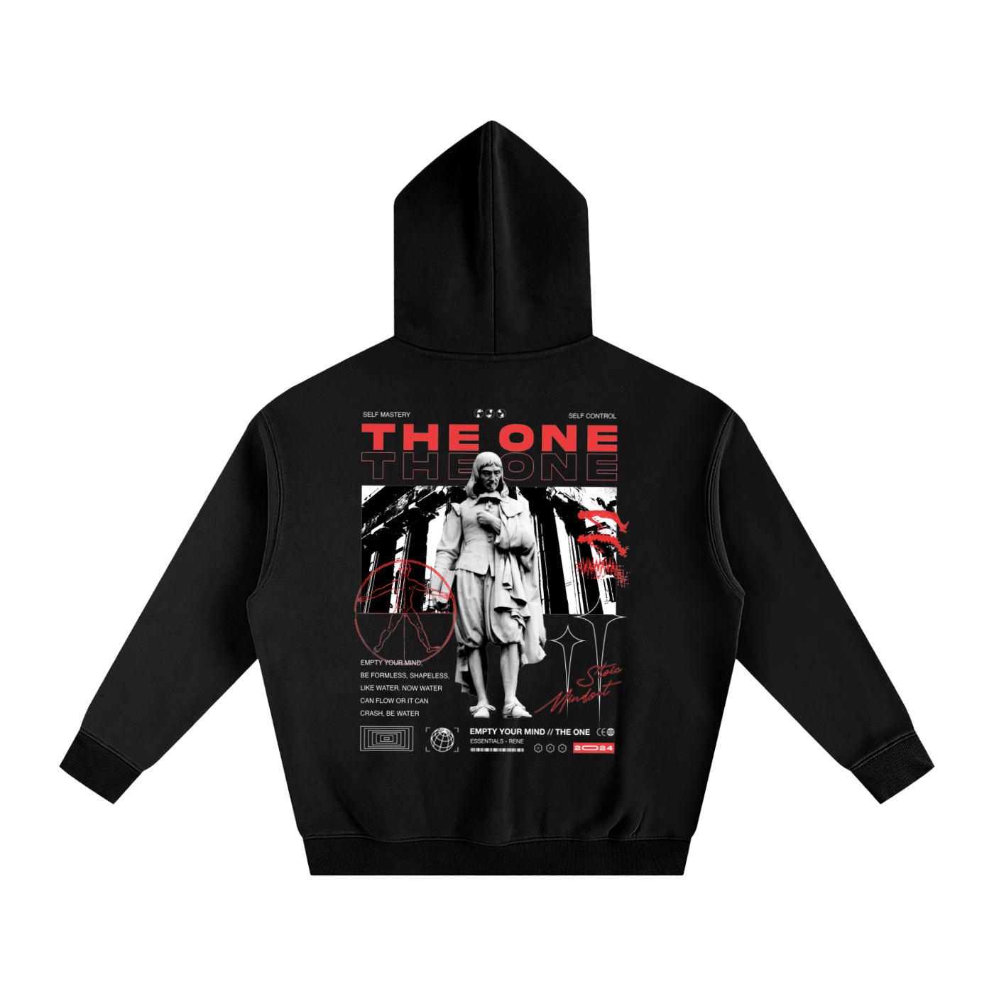Hoodie,The One,Unisex,Men,Woman,Streetwear,Black,Gray,Oversized