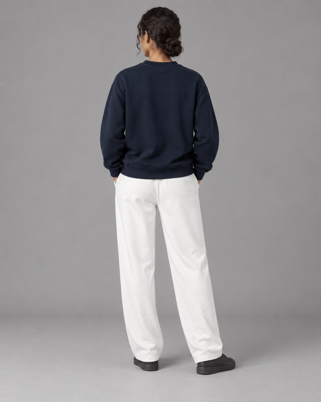 Oversized Crewneck Taped Sweatshirt