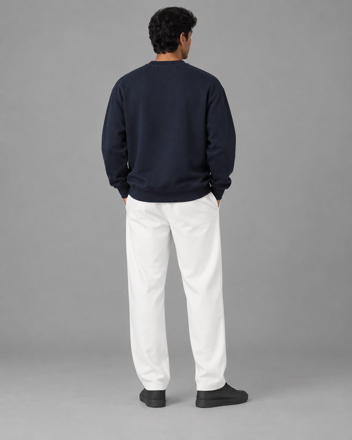 Oversized Crewneck Taped Sweatshirt