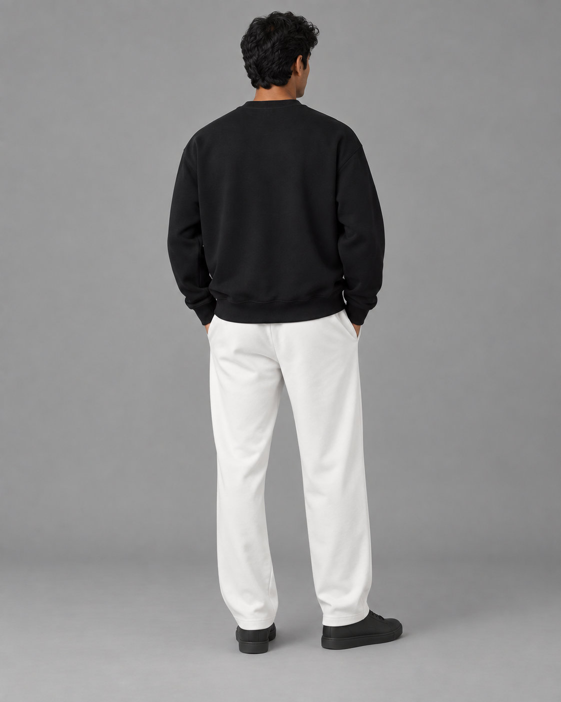 Oversized Crewneck Taped Sweatshirt