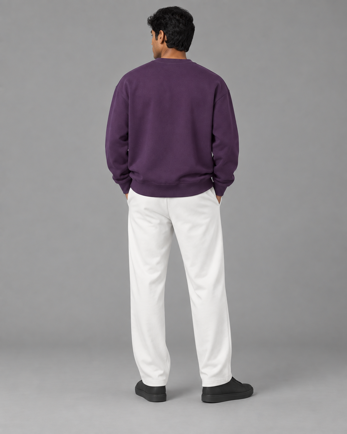 Oversized Crewneck Taped Sweatshirt